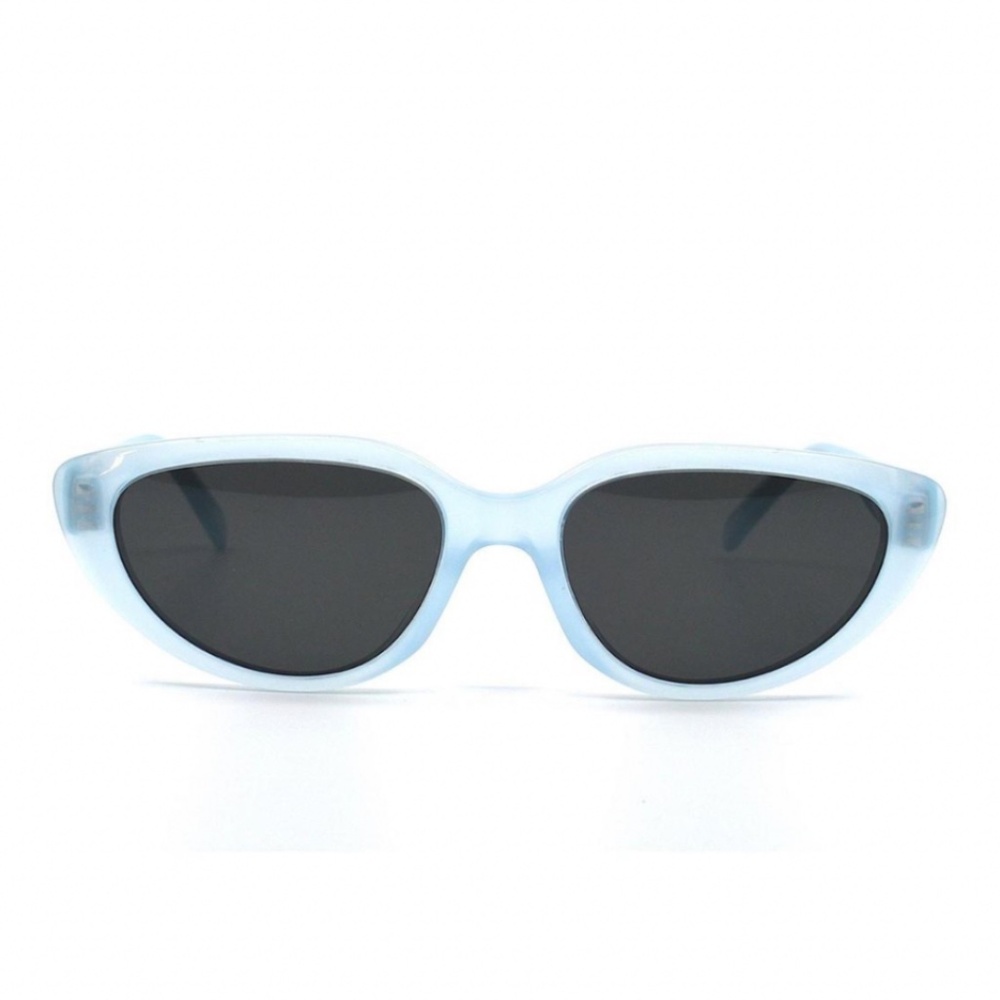 CELINE Women's Blue and Grey Sunglasses With Case